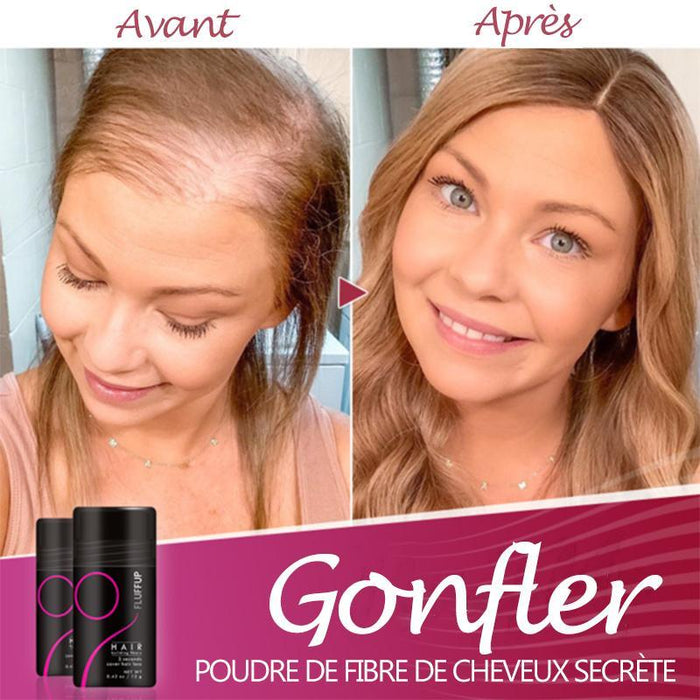 Poudre de fibre des cheveux