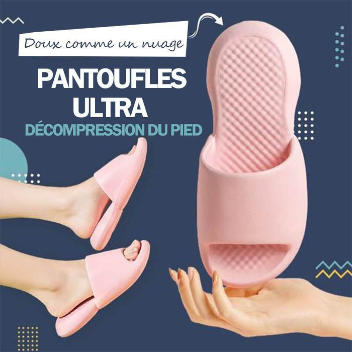 Pantoufles super douces et antidérapantes à semelle épaisse et résistantes à l'usure