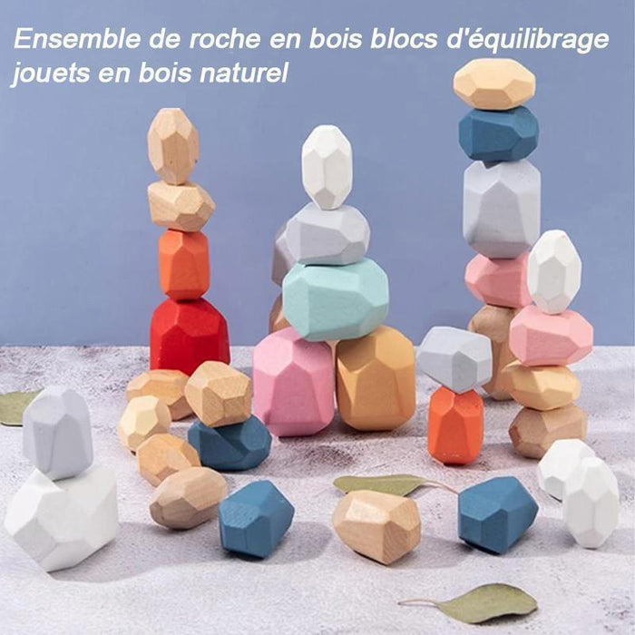 Ensemble de blocs d'équilibrage en bois