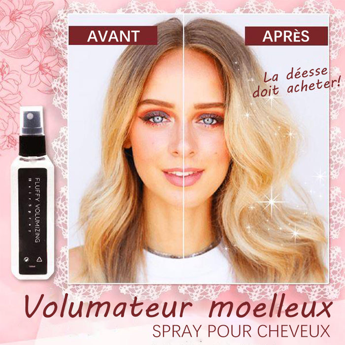 Spray des cheveux volumineux moelleux