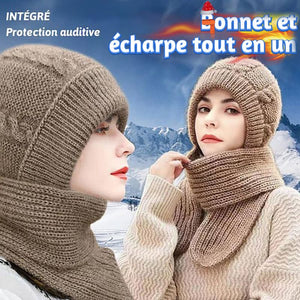 Écharpe coupe-vent avec protection de la tête intégrée