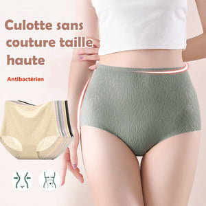 Culotte de couleur unie sans couture taille haute