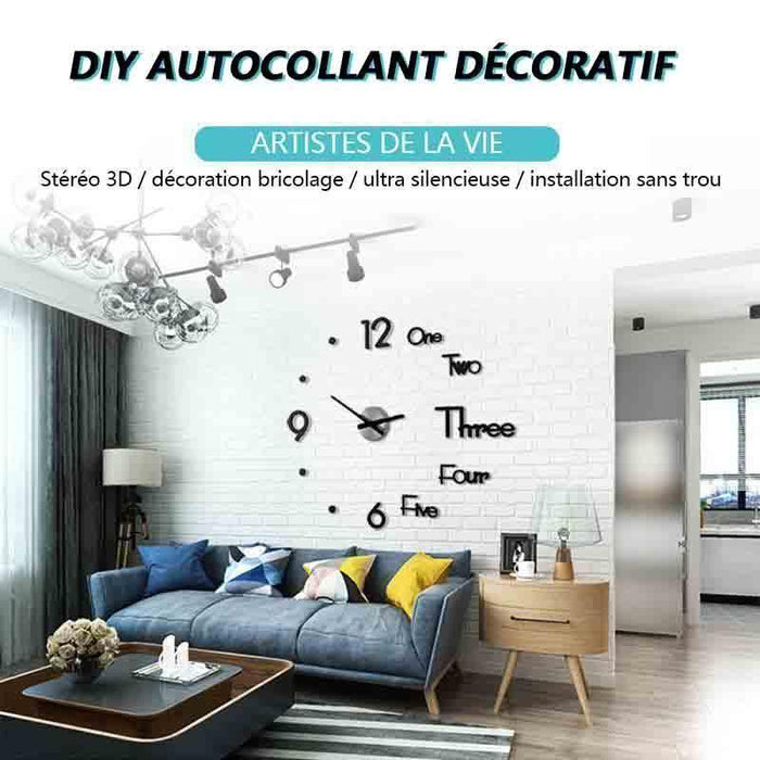 HORLOGE MURALE DÉCORATIVE DIY