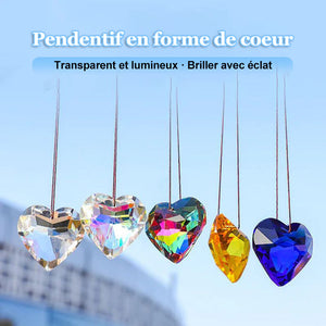 Pendentif prisme en forme de coeur