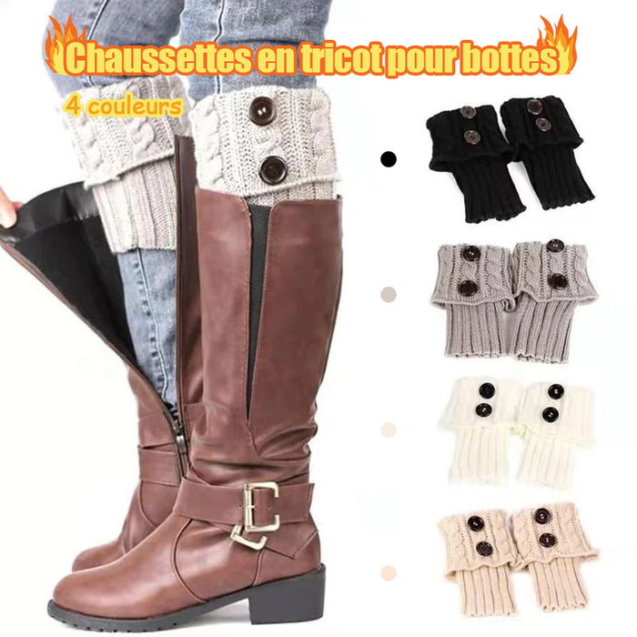 Chaussettes tricotées pour bottes