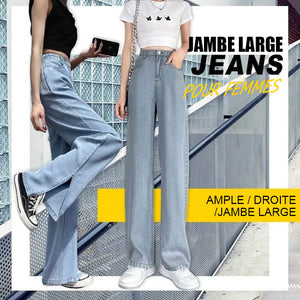 Jeans à jambe large pour femmes