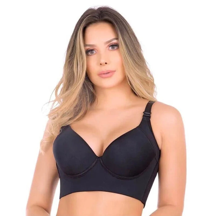 Soutien-gorge à compression latérale et couvrance totale