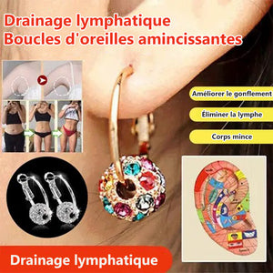 Boucles d'oreilles de drainage lymphatique amincissantes