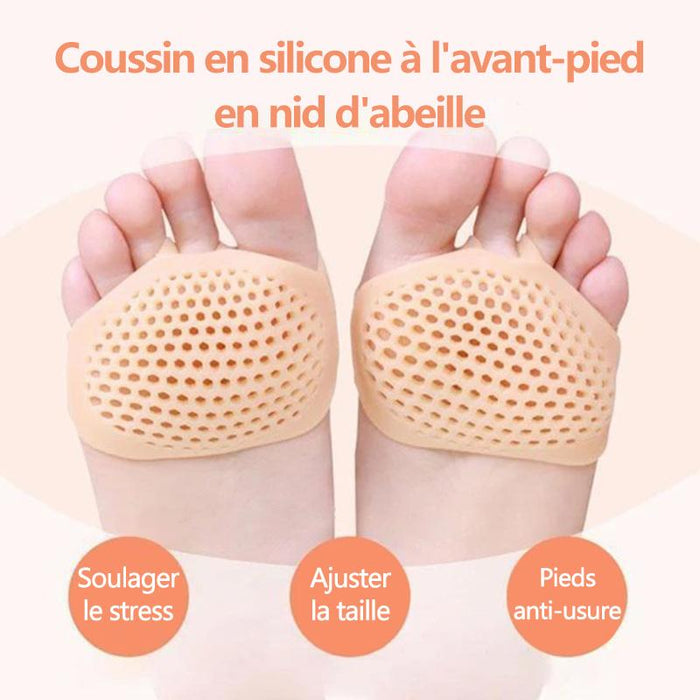 Coussin en silicone à l'avant-pied en nid d'abeille