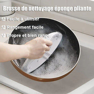 Brosse de nettoyage éponge pliante