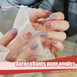 Autocollants des ongles"œil de chat"avec colle en gelée