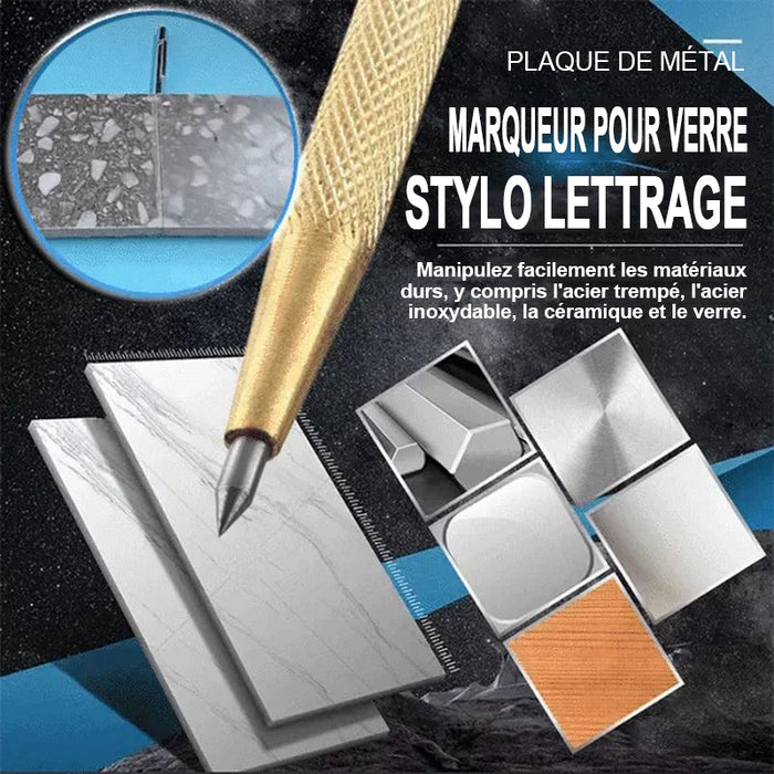 Stylo de lettrage de marqueur pour verre plaque en métal