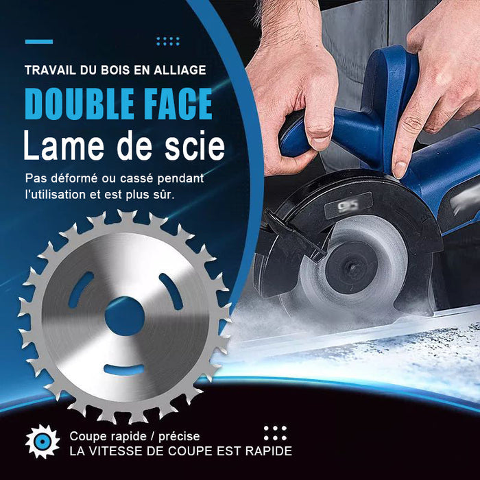 Lame de scie double face en alliage pour le travail du bois