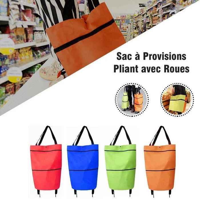 Sac à Provisions Pliant avec Roues