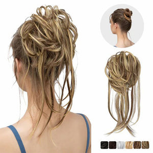 Cheveux chignon moelleux bouclé