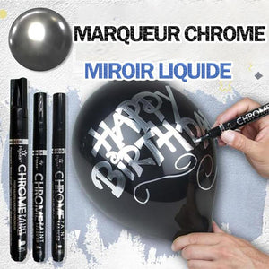 Marqueur en argent chromé