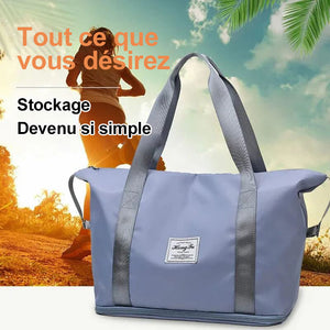 Sac de voyage de séparation sèche et humide double couche grande capacité