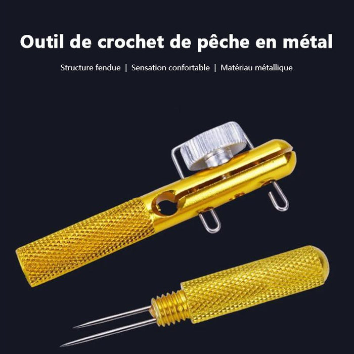 Outil de nouer et  de Retirer de crochet de pêche Portable