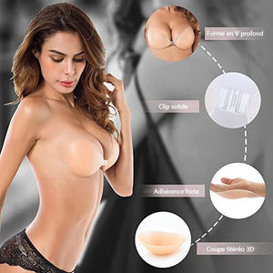 Soutien-gorge push-up invisible adhésif