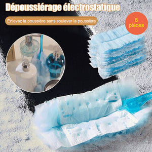 Brosse en fibres pour dépoussiérage avec électricité statique