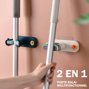 2 en 1 Porte-balai multifonctionnel