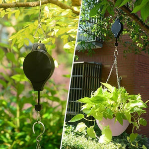 Crochet rétractable pour pots de jardin, mangeoire à oiseaux