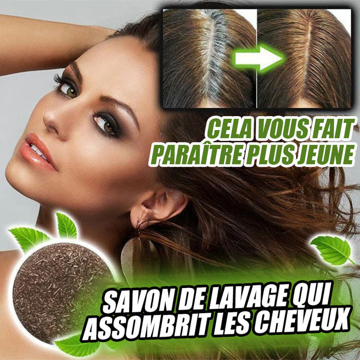 Savon de lavage qui assombrit les cheveux