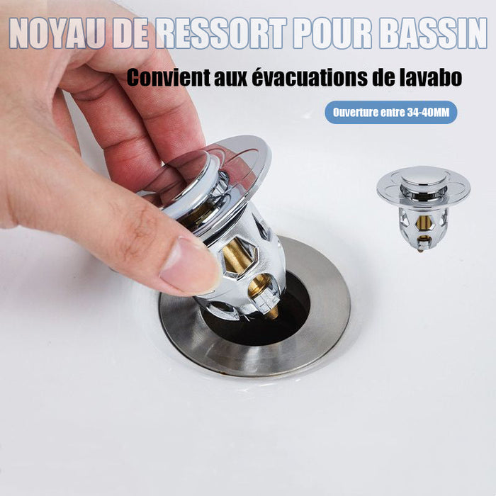 Bouchon d'évier à ressort universel