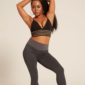 Leggings de sport à taille haute avec grille