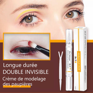 Crème invisible longue tenue pour modelage des doubles paupières