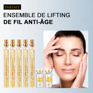 Ensemble de soins de la peau protéiné anti-âge levage de fil