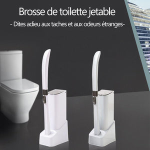 Brosse de toilette jetable avec support