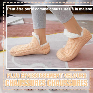 Chaussettes thermiques intérieures antidérapantes