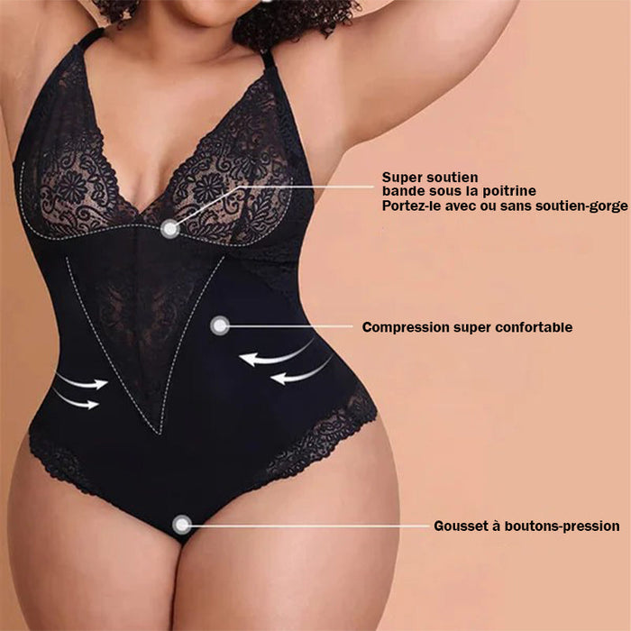 Body gainant ventre dentelle invisible