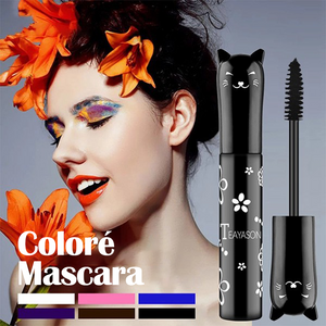 Mascara coloré allongeant et bouclé