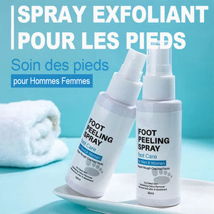Spray exfoliant pour les pieds