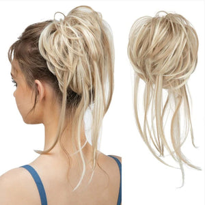 Cheveux chignon moelleux bouclé