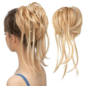 Cheveux chignon moelleux bouclé