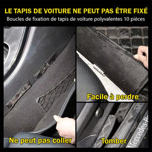 BOUCLES DE FIXATION POLYVALENTES POUR TAPIS DE VOITURE