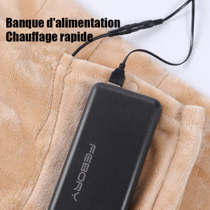 Couverture chauffante électrique en flanelle chargement USB