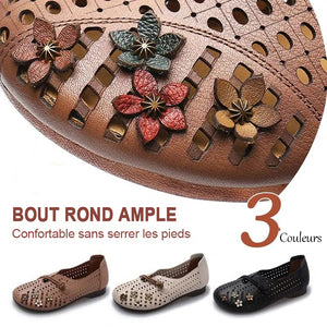 Sandales à fleurs vintage découpées