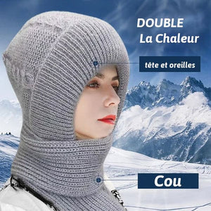 Écharpe coupe-vent avec protection de la tête intégrée