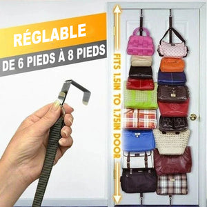 Support ajustable pour casquette et sac derrière de porte
