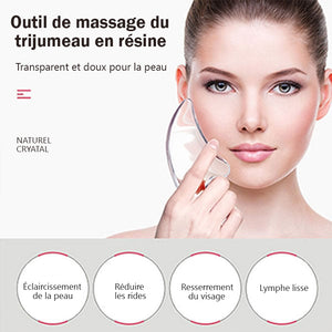 Appareil de massage du visage Guasha en résine, outils de grattage