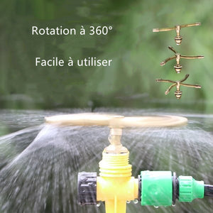 Outil d'arrosage rotatif automatique à 3/4 bras