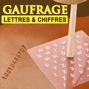 Jeu de moules pour tampons à gaufrer cuir