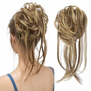 Cheveux chignon moelleux bouclé