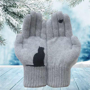 Gants de coton Imprimé motif chat