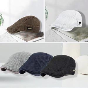 Casquette plate en maille d'été pour hommes