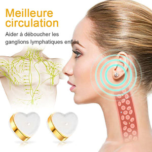 Supports de boucles d'oreilles Lymphvitic en alliage de titane et de platine 18K